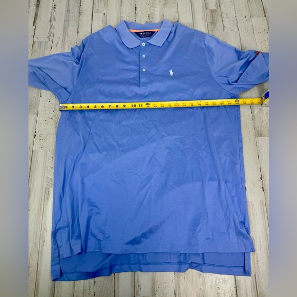 Polo Ralph Lauren Men's XL Blue Pima Polo Shirt Pima Cotton - Picture 4 of 10